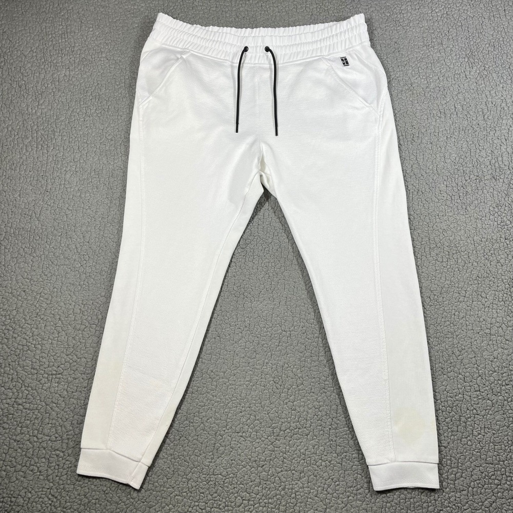 Nike Court Tennis Joggers Women's XL White Cotton Blend Mesh‎ Pants 894871-100